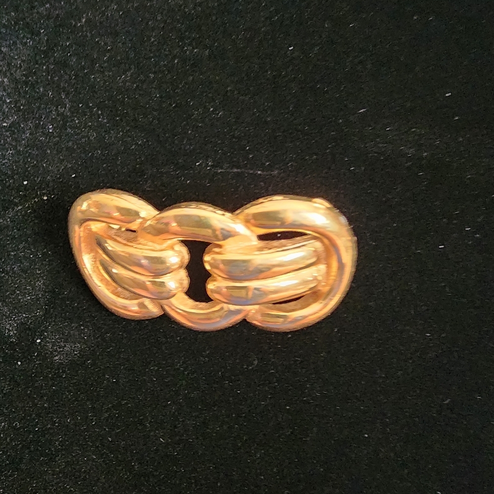 D'Orlan Goldtone Triple Knot Brooch